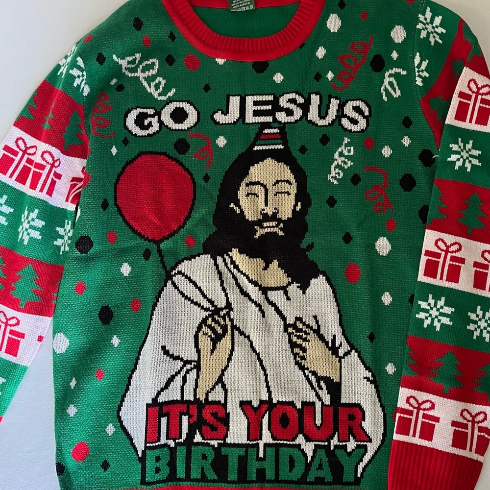 Festive Green Christmas Sweater
